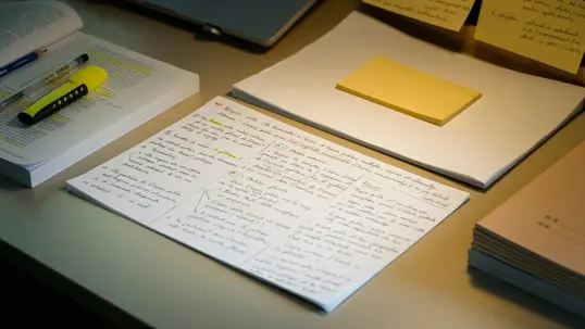 Paper with notes written on them