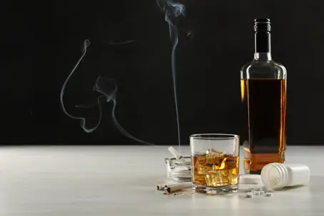 Drinks, pills, cigarettes