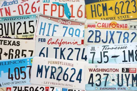license plates